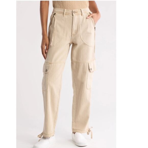 Blank NYC Pants - BLANKNYC Womens 28 Cotton Twill Cargo Pants in Wild Oats NEW